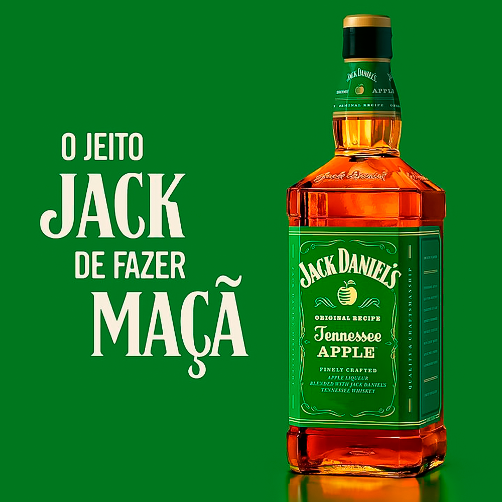 Whisky Jack Daniels Apple Maça Verde 1L 6 Garrafas